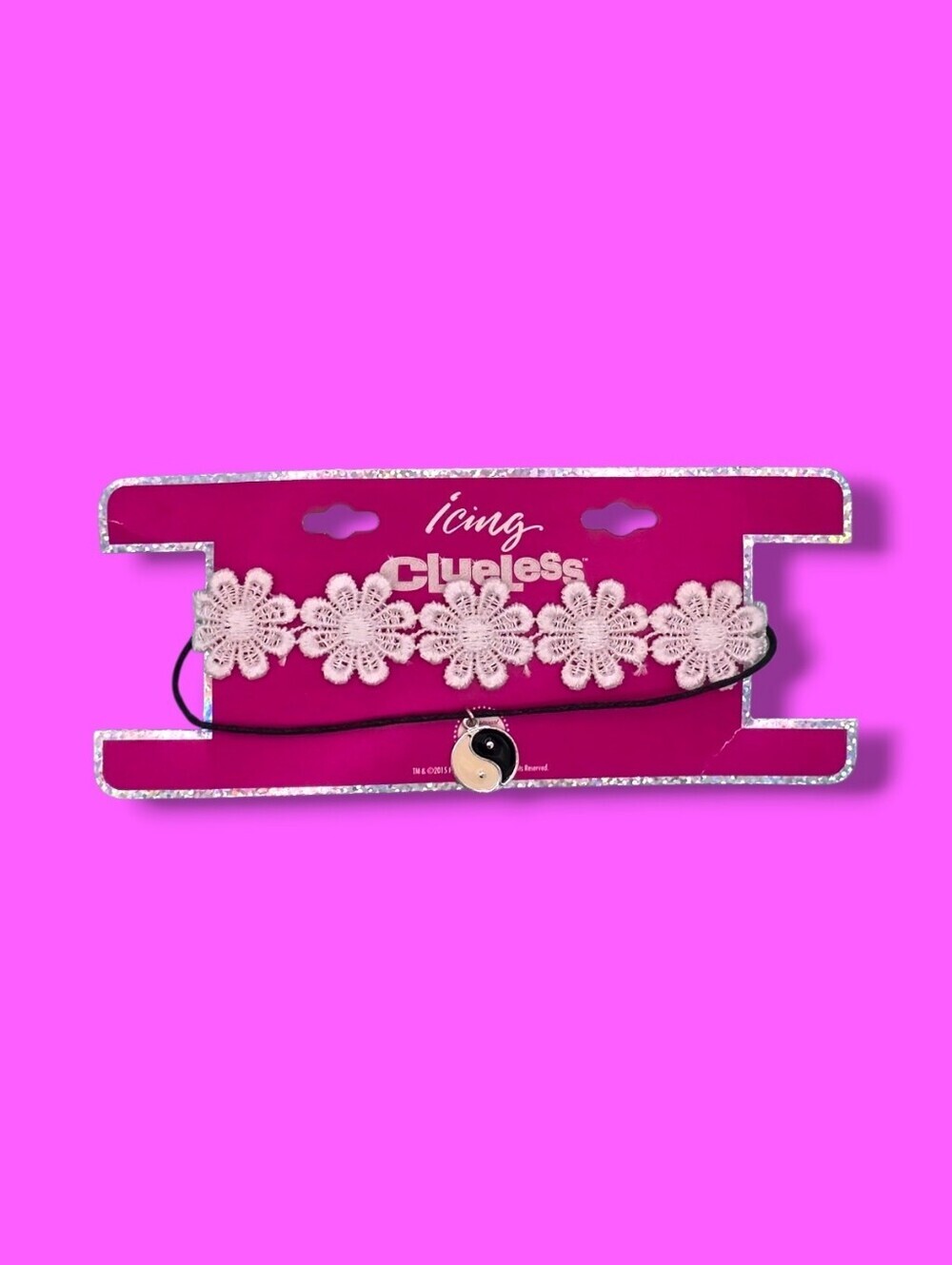 Claire's Icing Clueless Daisy Lace & Yin-Yang Choker Necklaces